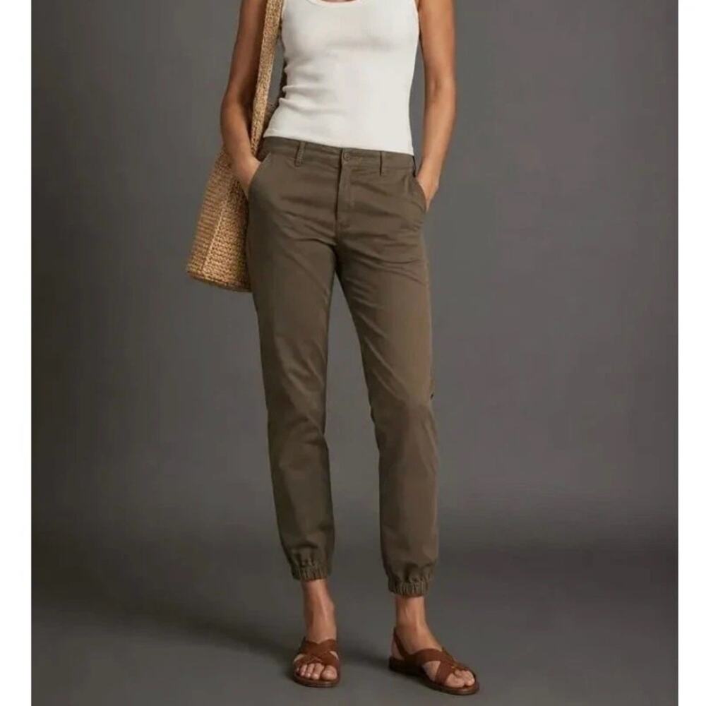 Nili Lotan French Military Cotton Jogger Pants Dark Brown 8 $345